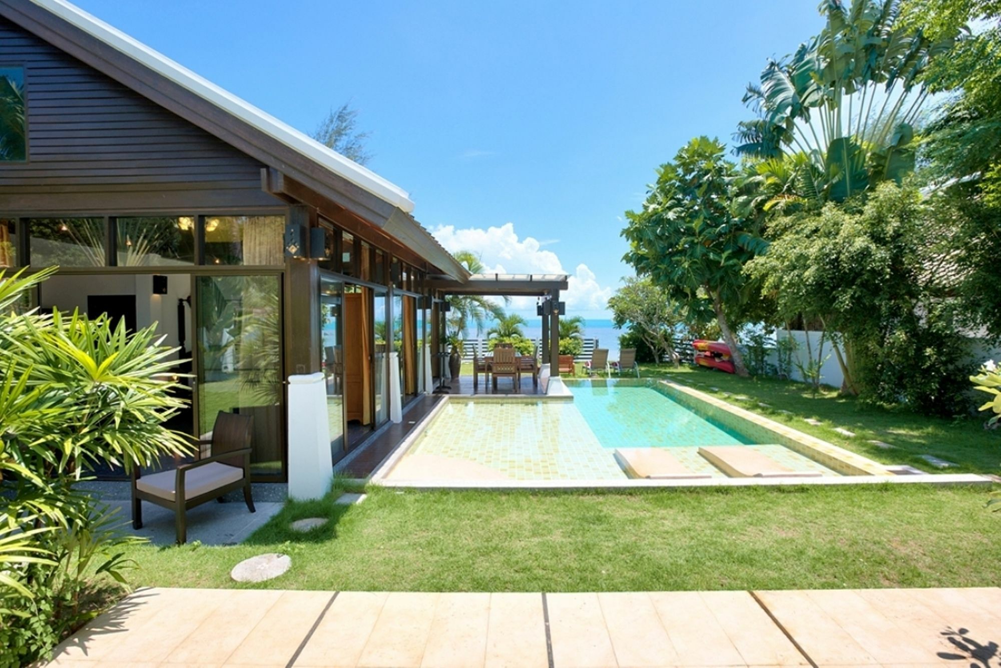 Emerald Sands - Beach Front 4 Bed Pool Villa 苏梅岛 外观 照片